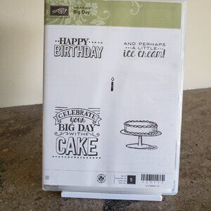 Stampin' Up! 'BIG DAY' Cling Stamp Set (Used)
